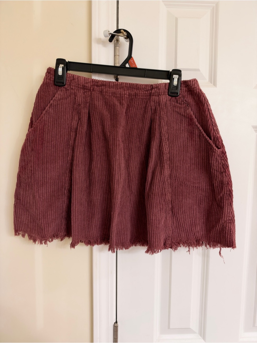 Free People Corduroy Circle Skirt in Dusty Rose